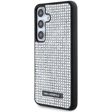 Originalus Karl Lagerfeld Dėklas Rhinestone Metal LogoSamsung Galaxy S24 - Sidabrinis 1