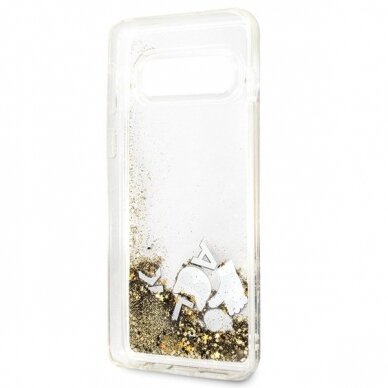 Originalus Karl Lagerfeld Dėklas S10E G970 Juodas - Auksinis Hard Case Glitter CGX0091 UGLX912 2