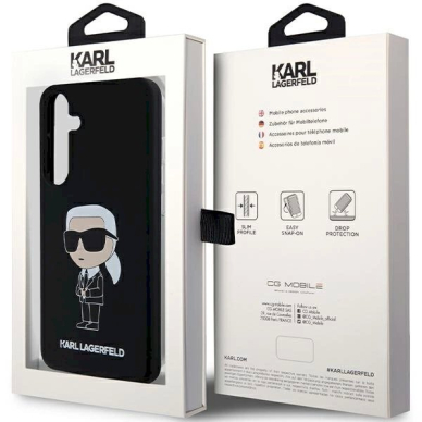 Originalus Karl Lagerfeld Dėklas Silicone IkonikSamsung Galaxy S24+ - Juodas 7