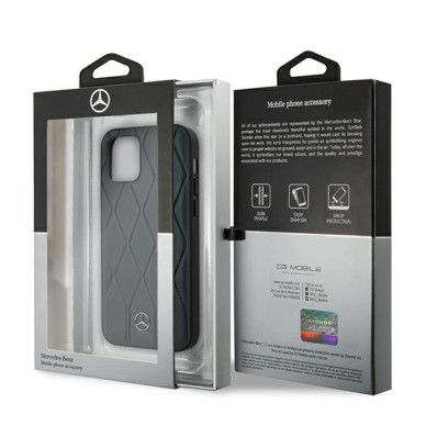 Originalus Mercedes dėklas Mehcp12Smulna Iphone 12 Mini mėlynas Wave Line 7