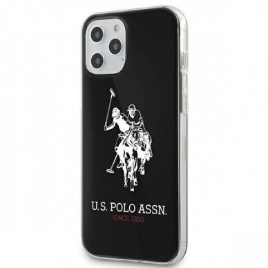 Originalus Us Polo Dėklas Ushcp12Ltpuhrbk Iphone 12 Pro Max Juodas Shiny Big Logo 1