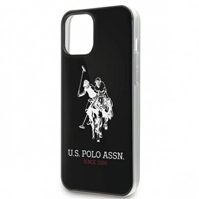 Originalus Us Polo Dėklas Ushcp12Ltpuhrbk Iphone 12 Pro Max Juodas Shiny Big Logo 3