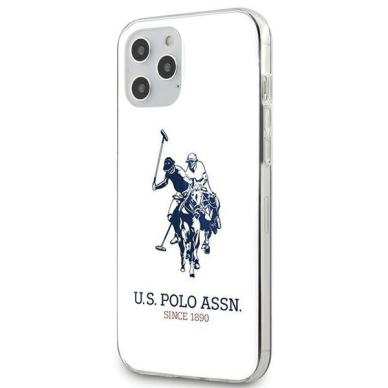 Originalus Us Polo Dėklas Ushcp12Ltpuhrwh Iphone 12 6,7" Pro Max Baltas Shiny Big Logo 1