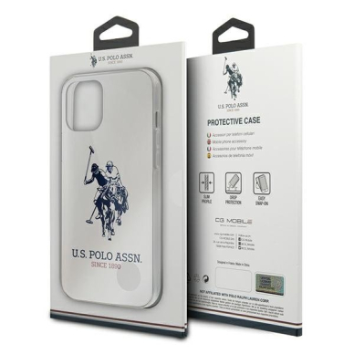 Originalus Us Polo Dėklas Ushcp12Ltpuhrwh Iphone 12 6,7" Pro Max Baltas Shiny Big Logo 4