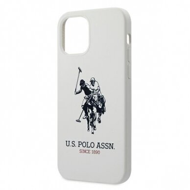 Originalus Us Polo dėklas Ushcp12Mslhrwh Iphone 12/12 Pro baltas Silicone kolekcija 5