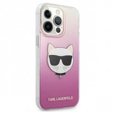 Oriignalus Karl Lagerfeld dėklas KLHCP13XCTRP iPhone 13 Pro Max 6,7" Rožinis Choupette Head 3