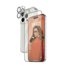 PanzerGlass Bundle 3in1 set Permatomas Dėklas + Plėvelė + kameros apsauga iPhone 15 Pro Max