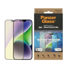 PanzerGlass Ultra-Wide Fit Antibacterial apsauginis stiklas Blue Light Filter Positioner iPhone 14 Plus / 13 Pro Max