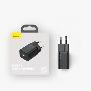 Pakrovėjas Baseus Super Si 1C USB Type C 25W Power Delivery Quick Charge Baltas (CCSP020102) 19