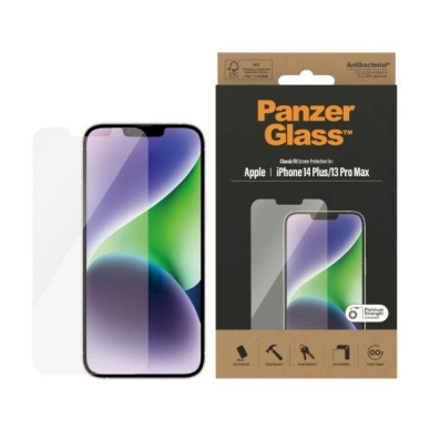 Panzer glass Classic Fit antibacterial  apsauginis stiklas iPhone 14 Plus / 13 Pro Max