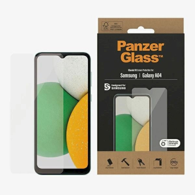 Panzer glass Classic Fit antibacterial  apsauginis stiklas Samsung Galaxy A04