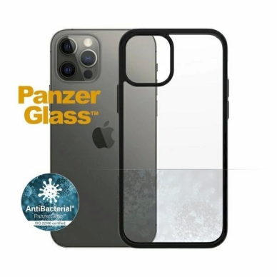 PanzerGlass antibacterial dėklas iPhone 12 / 12 Pro - Permatomas Juodas 1