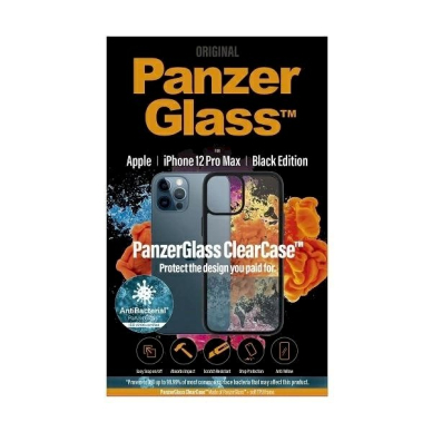 PanzerGlass antibacterial dėklas iPhone 12 Pro Max - Permatomas Juodas 2