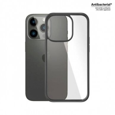 PanzerGlass antibacterial dėklas iPhone 14 Pro - Permatomas Juodas 1