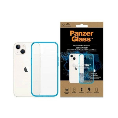 PanzerGlass antibacterial dėklas  Military Grade certificate iPhone 13 / 14 / 15 - Permatomas blue