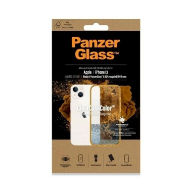 PanzerGlass antibacterial dėklas  Military Grade certificate iPhone 13 / 14 / 15 - Permatomas Geltonas 5