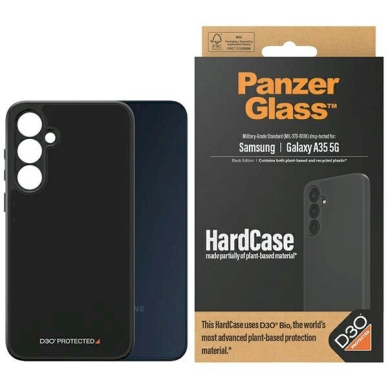 PanzerGlass Apsauginis dėklas D3O® Bio Military Grade Certification Samsung Galaxy A35 5G - Permatomas Juodas