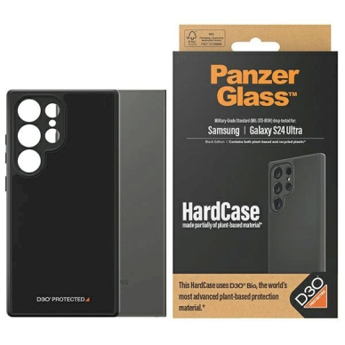 PanzerGlass Apsauginis dėklas D3O® Bio Military Grade Certification Samsung Galaxy S24 Ultra - Permatomas Juodas