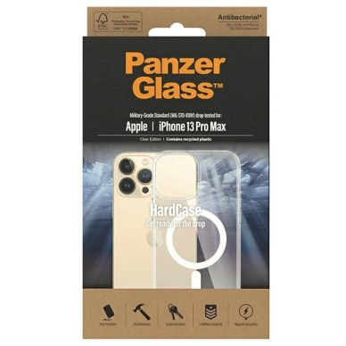 PanzerGlass Apsauginis dėklas MagSafe Antibacterial Military Grade Certified Dėklas iPhone 13 Pro Max - Permatomas 2