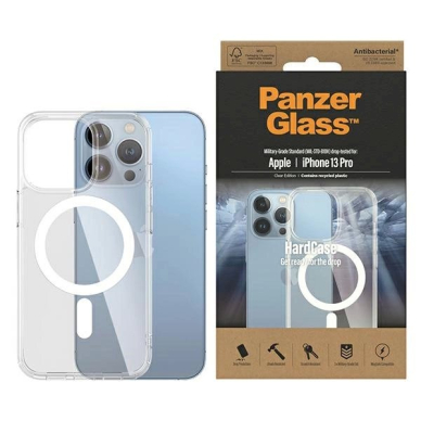 PanzerGlass Apsauginis dėklas MagSafe Antibacterial Military Grade Certified Dėklas iPhone 13 Pro - Permatomas