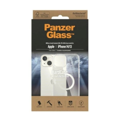 PanzerGlass Apsauginis dėklas MagSafe Antibacterial Military Grade Certified Dėklas iPhone 14/15/13 - Permatomas 2