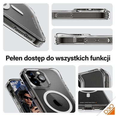 PanzerGlass Apsauginis dėklas MagSafeD3O Military Grade Certified iPhone 15 Pro Max - Permatomas 2