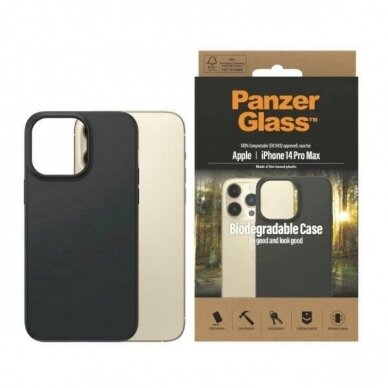 PanzerGlass Biodegradable Dėklas iPhone 14 Pro Max - Juodas