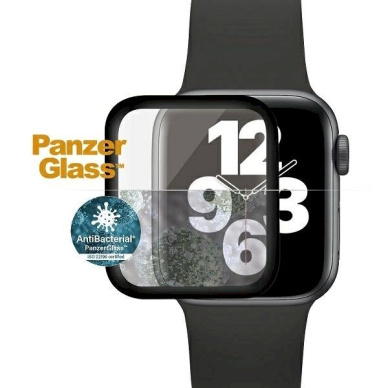 PanzerGlass Curved Antibacterial Apsauginis stiklas Apple Watch 4/5/6/SE - 40mm - Juodas 1