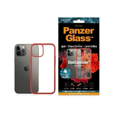 PanzerGlass Dėklas iPhone 12 Pro Max - Permatomas red