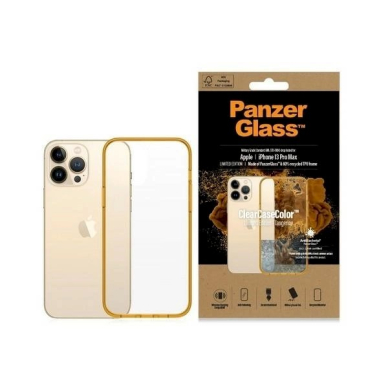 PanzerGlass Dėklas  Military Grade Certified Dėklas iPhone 13 Pro Max - Permatomas Geltonas