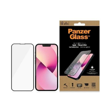 PanzerGlass E2E Microfracture antibacterial Apsauginis stiklas iPhone 13 mini -Juodas