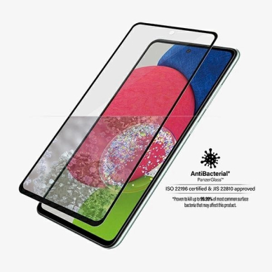 PanzerGlass E2E Microfracture antibacterial Apsauginis stiklas Samsung Galaxy A52 / A52 5G / A53 5G -Juodas  2