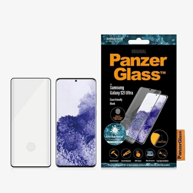 PanzerGlass E2E Microfracture antibacterial Apsauginis stiklas Samsung Galaxy S21 Ultra -Juodas