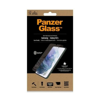 PanzerGlass E2E Microfracture antibacterial Apsauginis stiklas Samsung Galaxy S22+ -Juodas  3