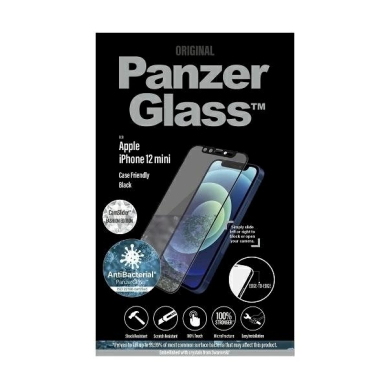 PanzerGlass E2E Microfracture Antibacterial GlassSwarovsky Crystal Camera Cover iPhone 12 mini -Juodas  2