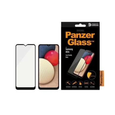 PanzerGlass E2E Super+ antibacterial Apsauginis stiklas  Samsung Galaxy A02s -Juodas