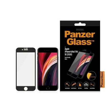 PanzerGlass E2E Super+ Apsauginis stiklas  iPhone 6 / 6s / 7 / 8 / SE 2020 / SE 2022 -Juodas