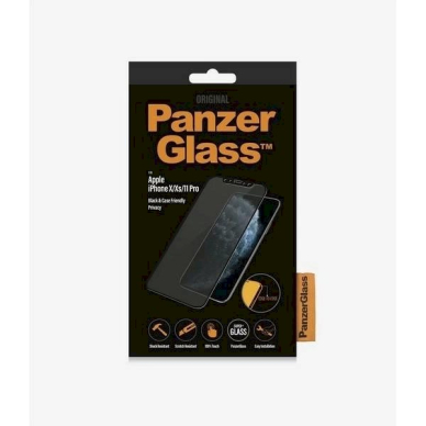 PanzerGlass E2E Super+ privacy Apsauginis stiklas  iPhone X / XS / 11 Pro -Juodas  2