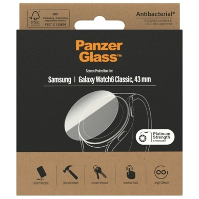 PanzerGlass Ekrano apsauga antibacterial glass Samsung Galaxy Watch 6 Classic 43 mm 2