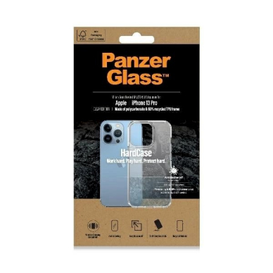 PanzerGlass HardCase antibacterial Military Grade certified Apsauginis dėklas iPhone 13 Pro - Permatomas 1