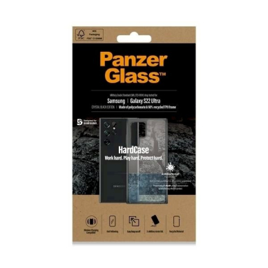 PanzerGlass HardCase antibacterial Military Grade certified Apsauginis dėklas Samsung Galaxy S22 Ultra - Permatomas 1