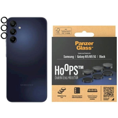 PanzerGlass Hoops Kameros apsauga Samsung Galaxy A15 / A15 5G -Juodas