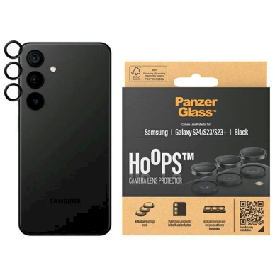 PanzerGlass Hoops Kameros apsauga Samsung Galaxy S24 / S23 / S23+ -Juodas