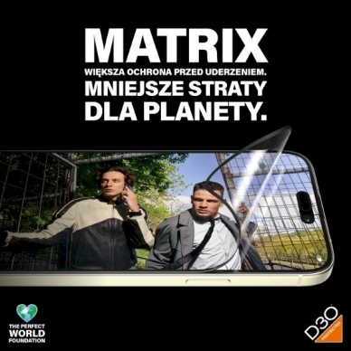 PanzerGlass Matrix Ultra-Wide-Fit Hibridinis stiklas iPhone 15 Pluspositioner 3