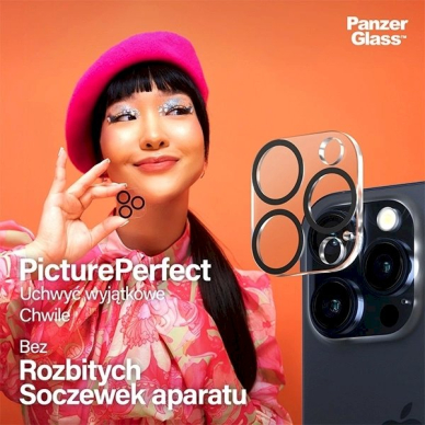 PanzerGlass Picture Perfect Camera Protection iPhone 15 Pro / 15 Pro Max - Juodas Frame 3