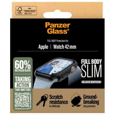 PanzerGlass Snappie Full Body Apple Watch 10 42mm Juodas/Juodas 3716 3