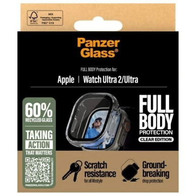 PanzerGlass Snappie Full Body Apsauginis stiklas Apple Watch Ultra 2 - Skaidrus 3