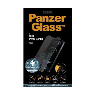 PanzerGlass Standard Super+ antibacterial privacy apsauginis stiklas  iPhone 12 / 12 Pro 2