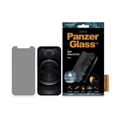 PanzerGlass Standard Super+ antibacterial privacy apsauginis stiklas  iPhone 12 / 12 Pro