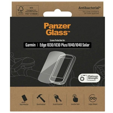 PanzerGlass Ultra-Wide Fit Antibacterial Apsauginis stiklas Garmin 1030 / 1030 Plus / 1040 / 1040 Solar 2